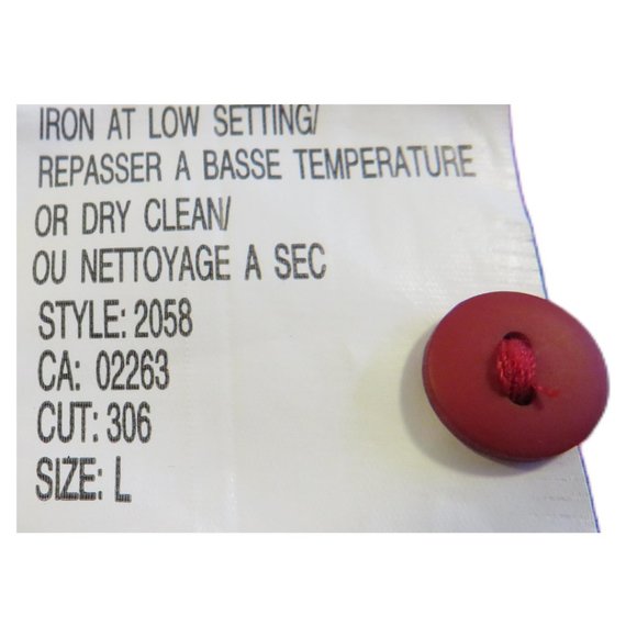 QUINTIERI Red Pattern Button Up Top in Size Large - Picture 7 of 8